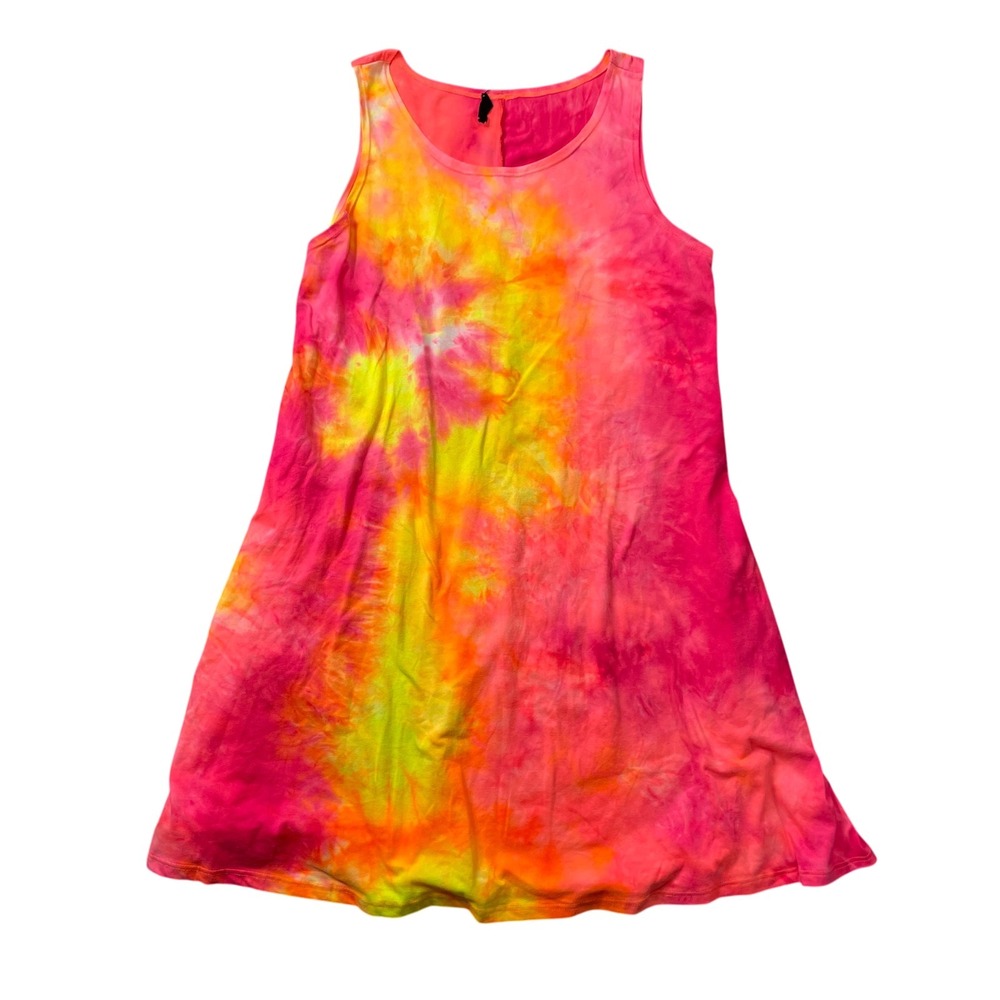 Heimish USA Large Tie Die Sleeveless Dress Cover Up Polyester Blend